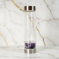 Amethyst Trinkflasche Silber – Dein stilvoller Kristallbegleiter CrystalScents