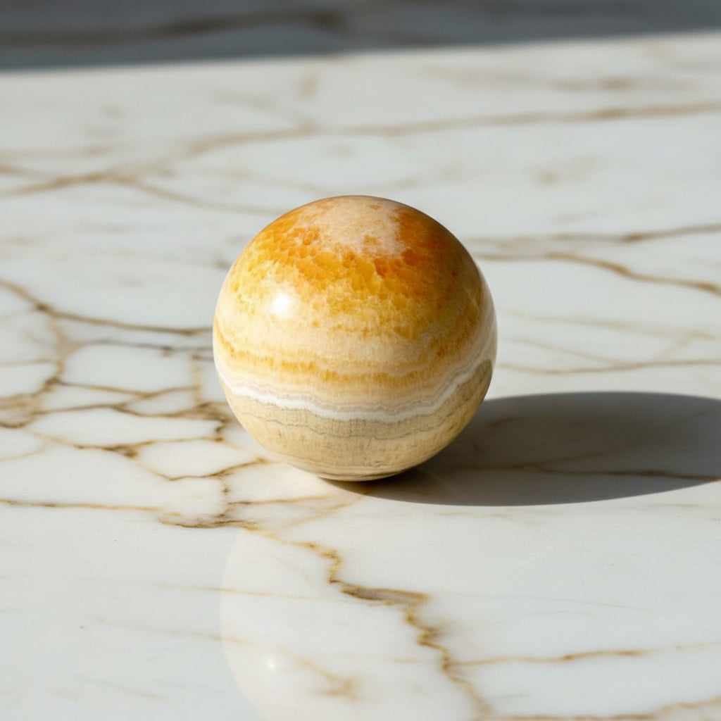 Calcit Kugel – Symbol für Lebensfreude & Kreativität CrystalScents