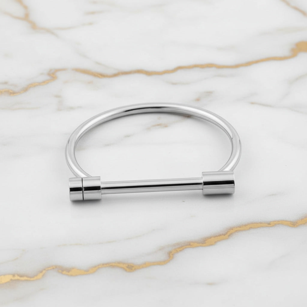 Armreif – Silbern mit Stabschraube CrystalScents