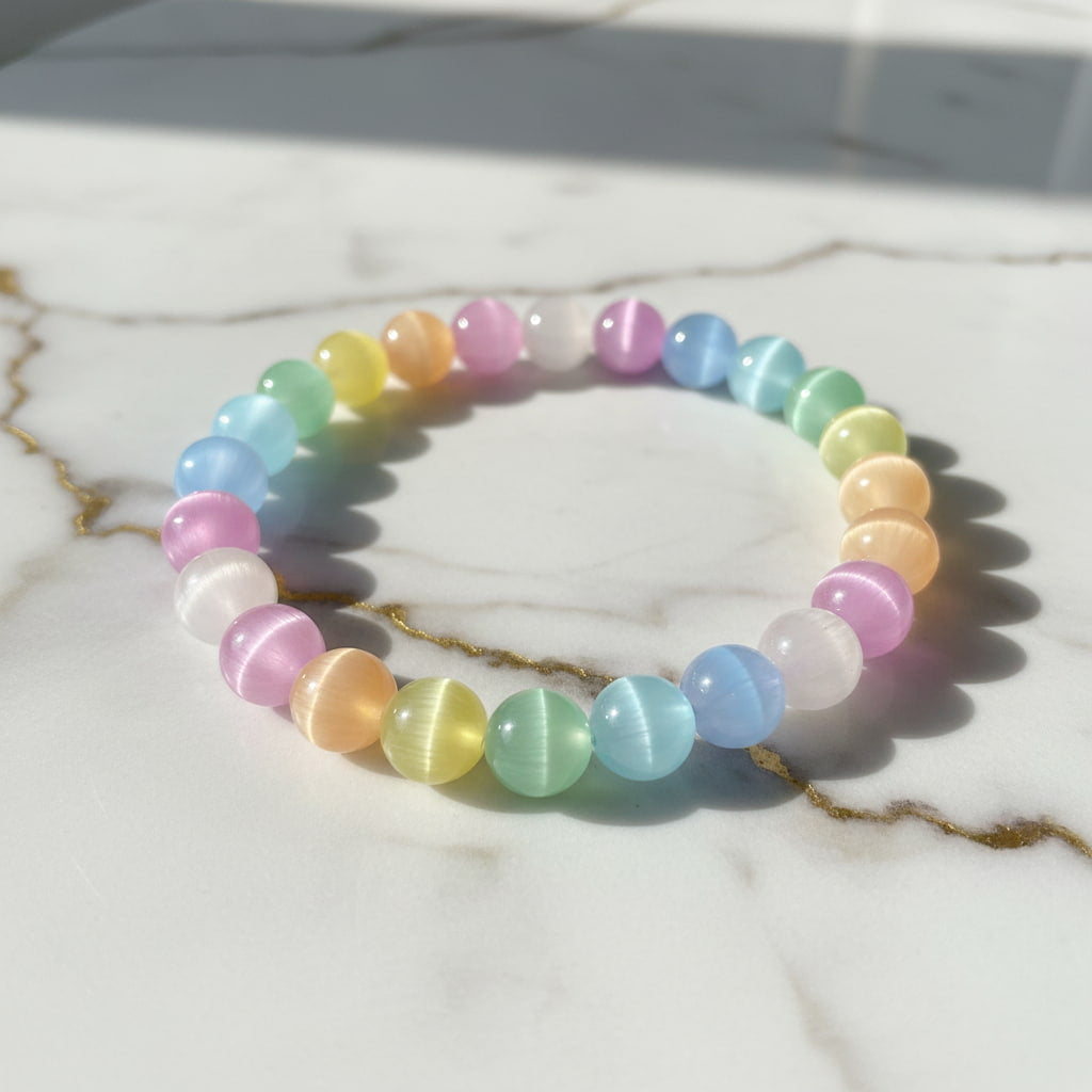 Katzenauge Kugelarmband – Schimmernde Energie des Regenbogens CrystalScents