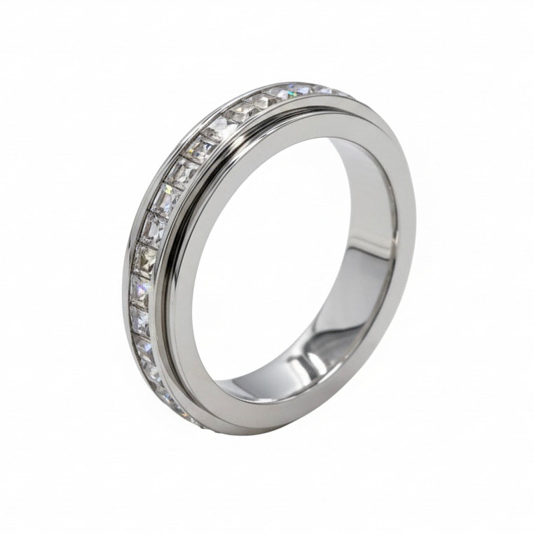 Ring Silber mit drehbarem Design CrystalScents