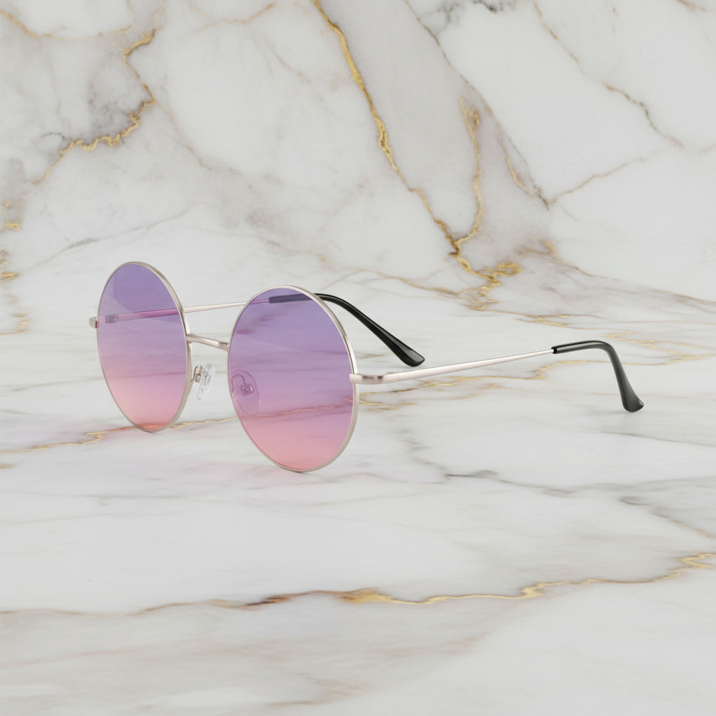 Sonnenbrille in Roségold mit rosa Gläsern CrystalScents