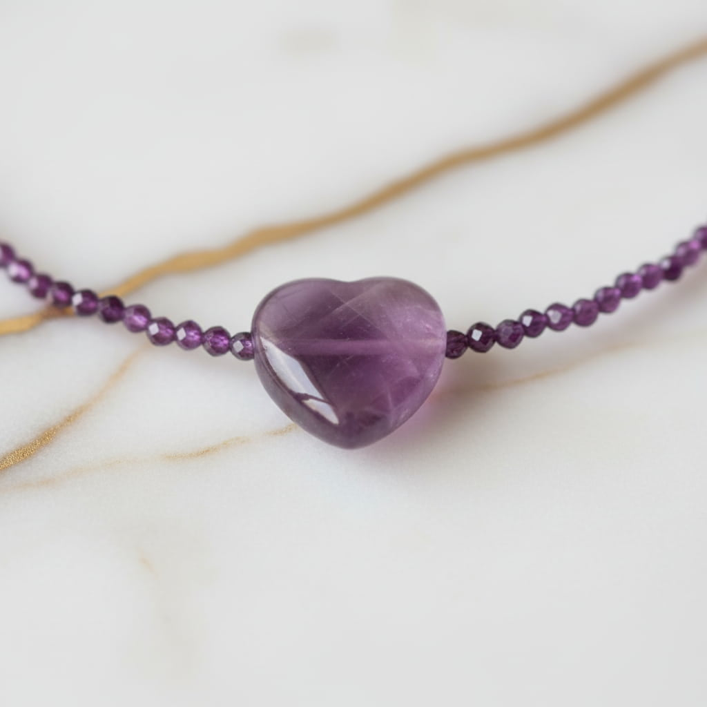 Amethyst Herz Halskette – Inspiration, Liebe & Harmonie CrystalScents