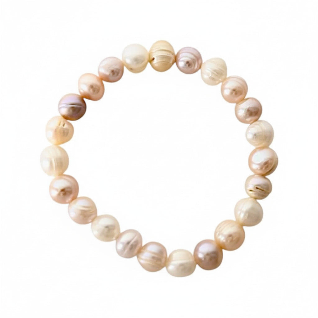 Armband Süßwasserperlen – Schimmernde Natur CrystalScents