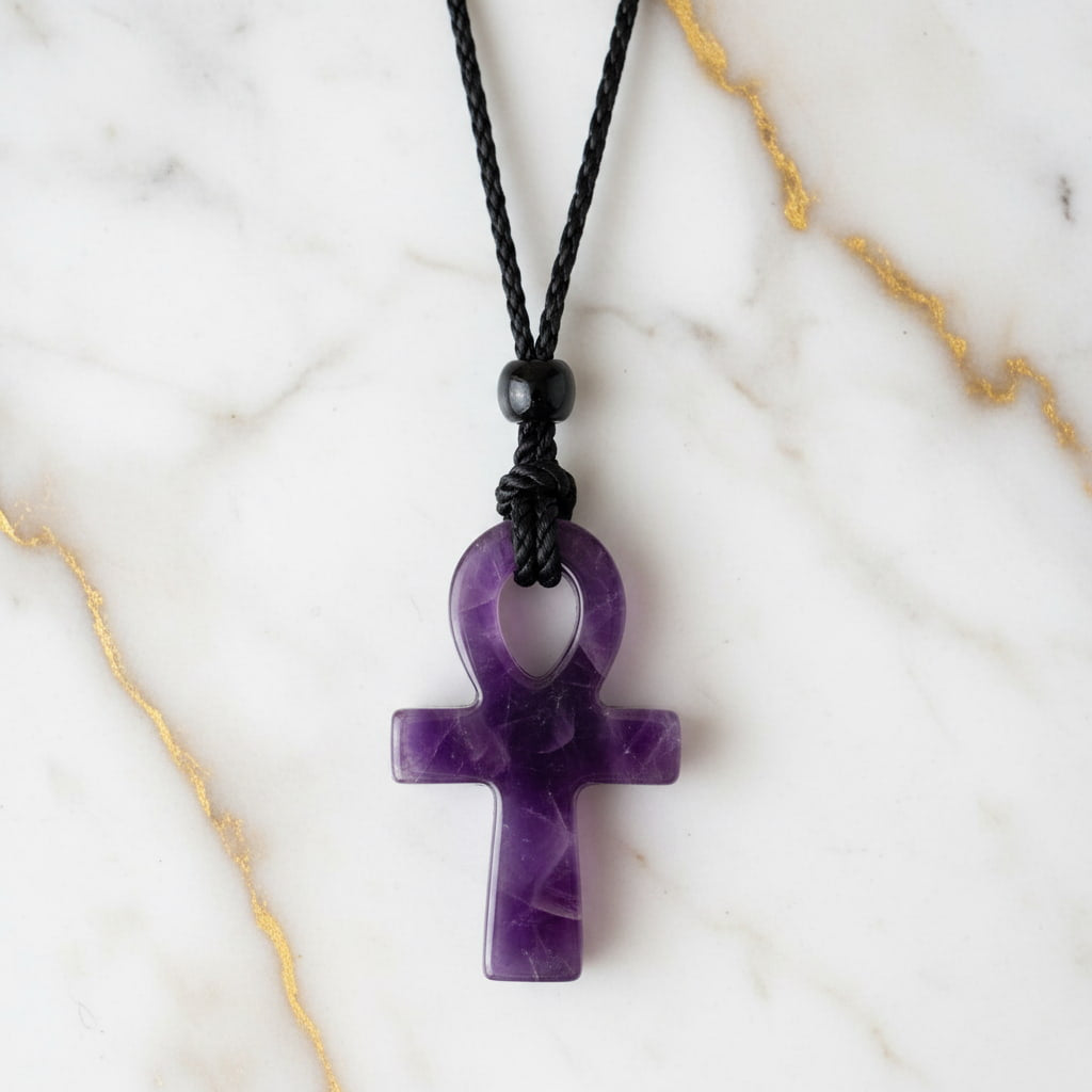 Amethyst Halskette – Anch-Anhänger für Ruhe & Gelassenheit CrystalScents