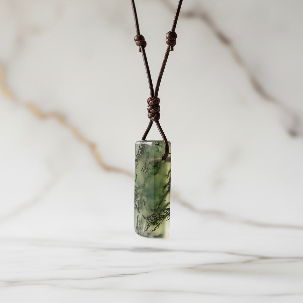 Moosachat Halskette - Gelassenheit & Gleichgewicht