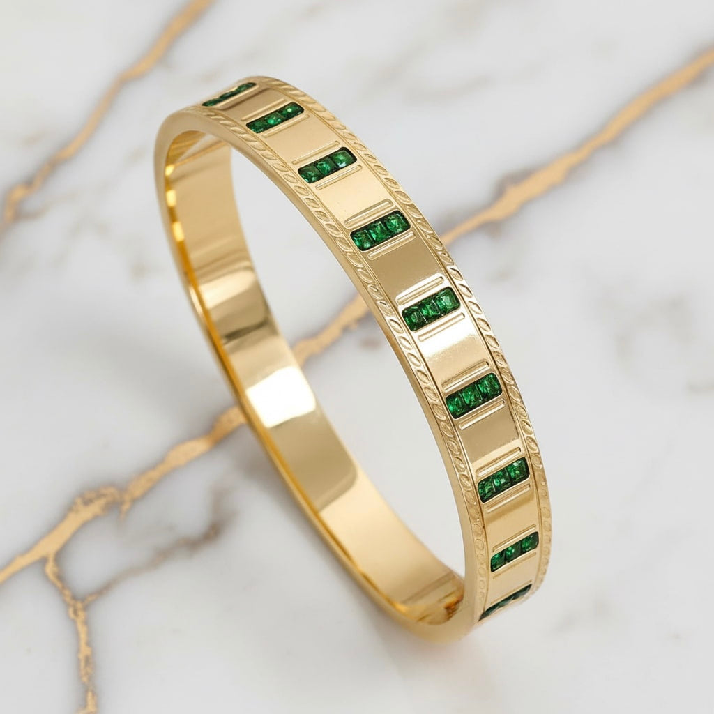 Armband Gold - Mit grünen Akzenten CrystalScents