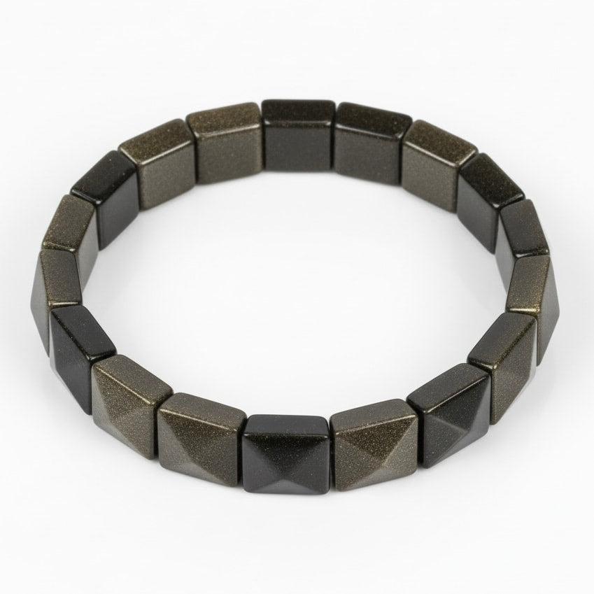 Gold Obsidian Armband - Magische Tiefe CrystalScents