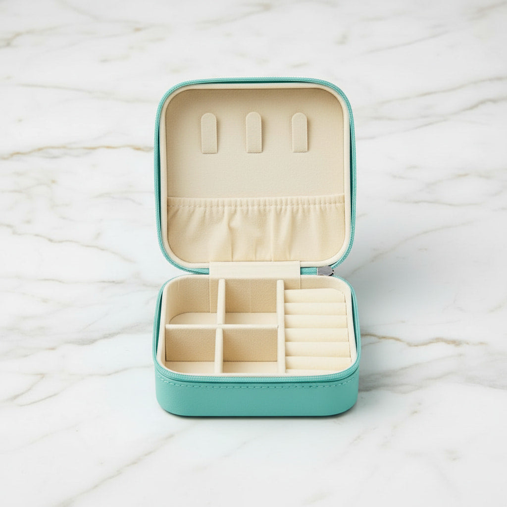 Schmuckbox Türkis – Stilvolle Aufbewahrung für Ringe & Ketten CrystalScents