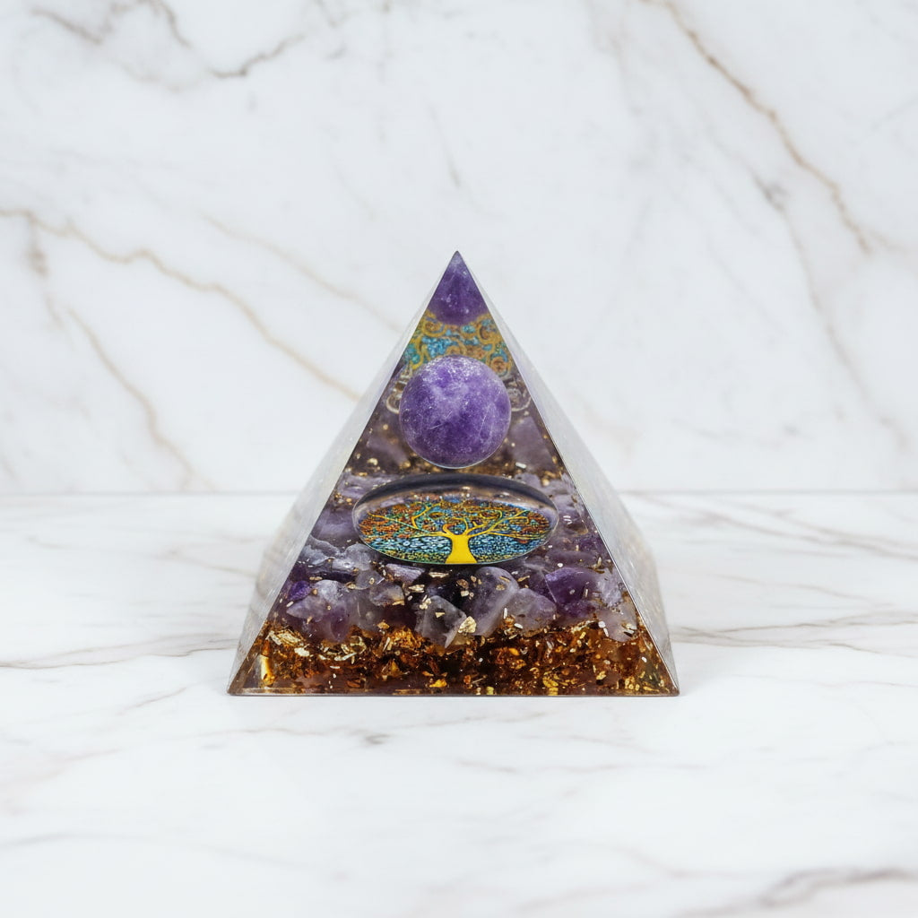 Amethyst Orgonit Pyramide - Klarheit & Intuition CrystalScents