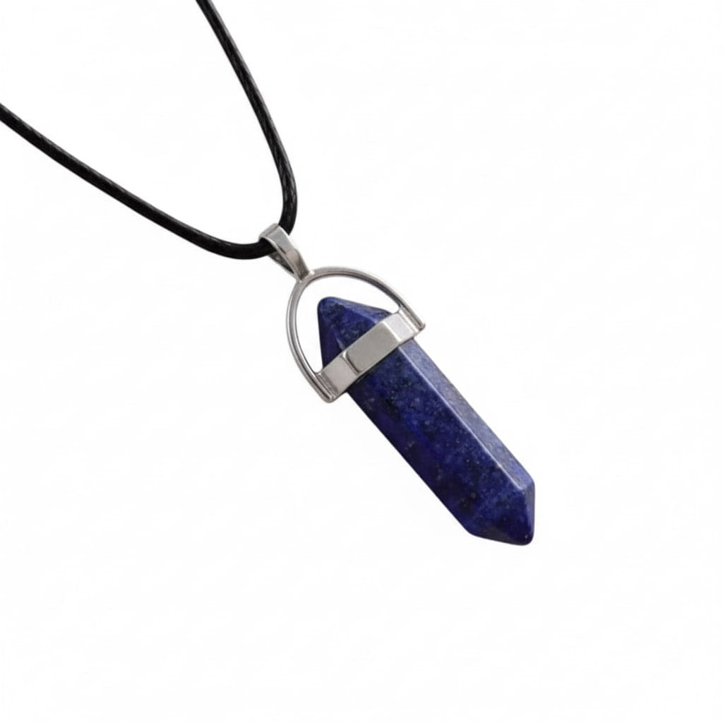 Lapislazuli Halskette – Doppelender-Anhänger für Balance CrystalScents