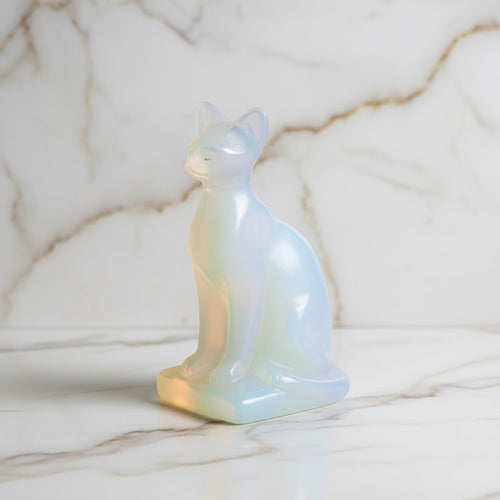 Opalit Katzenfigur - Schimmer & Schönheit