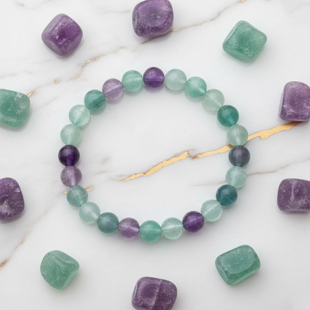 Fluorit Kugelarmband – Inspiration & Harmonie CrystalScents