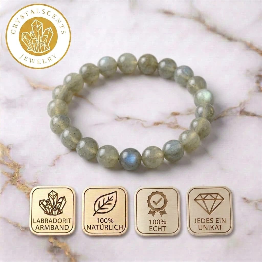 Labradorit Sunset Kugelarmband – Schmuckstück mit Farbspiel