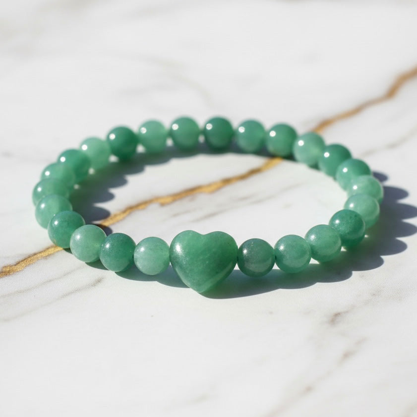 Aventurin Kugelarmband - Herz & Hoffnung CrystalScents