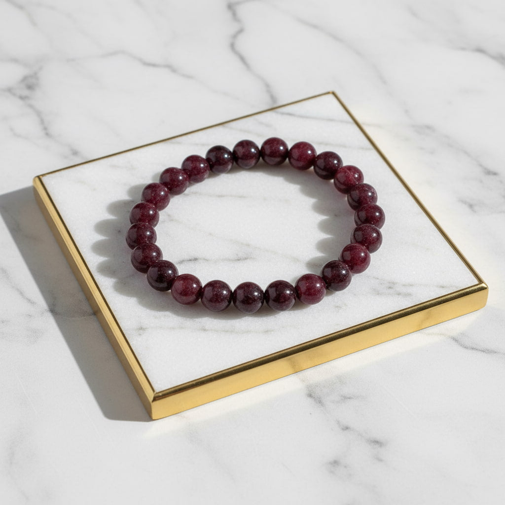 Granat Kugelarmband – Kraft & innere Stärke CrystalScents