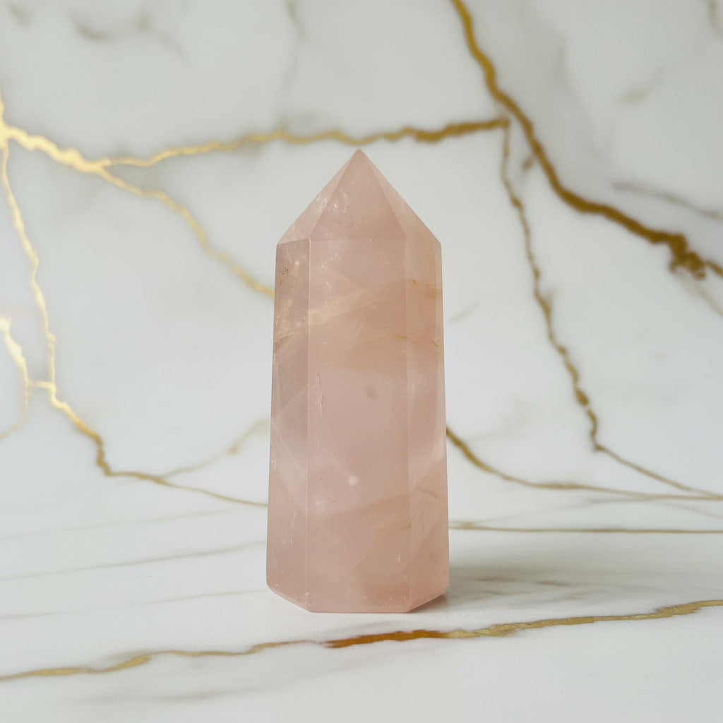 Rosenquarz Obelisk – Kraftquelle für innere Balance CrystalScents
