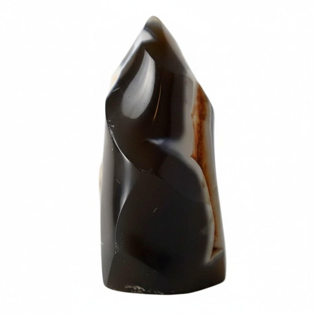 Achat Flamme Schwarz-Weiß – Ausdrucksstarkes Edelsteinobjekt CrystalScents