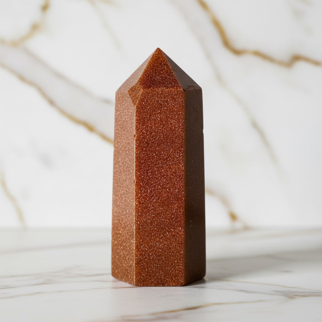 Goldfluss Obelisk – Funkelndes Naturkunstwerk JETZT sichern CrystalScents