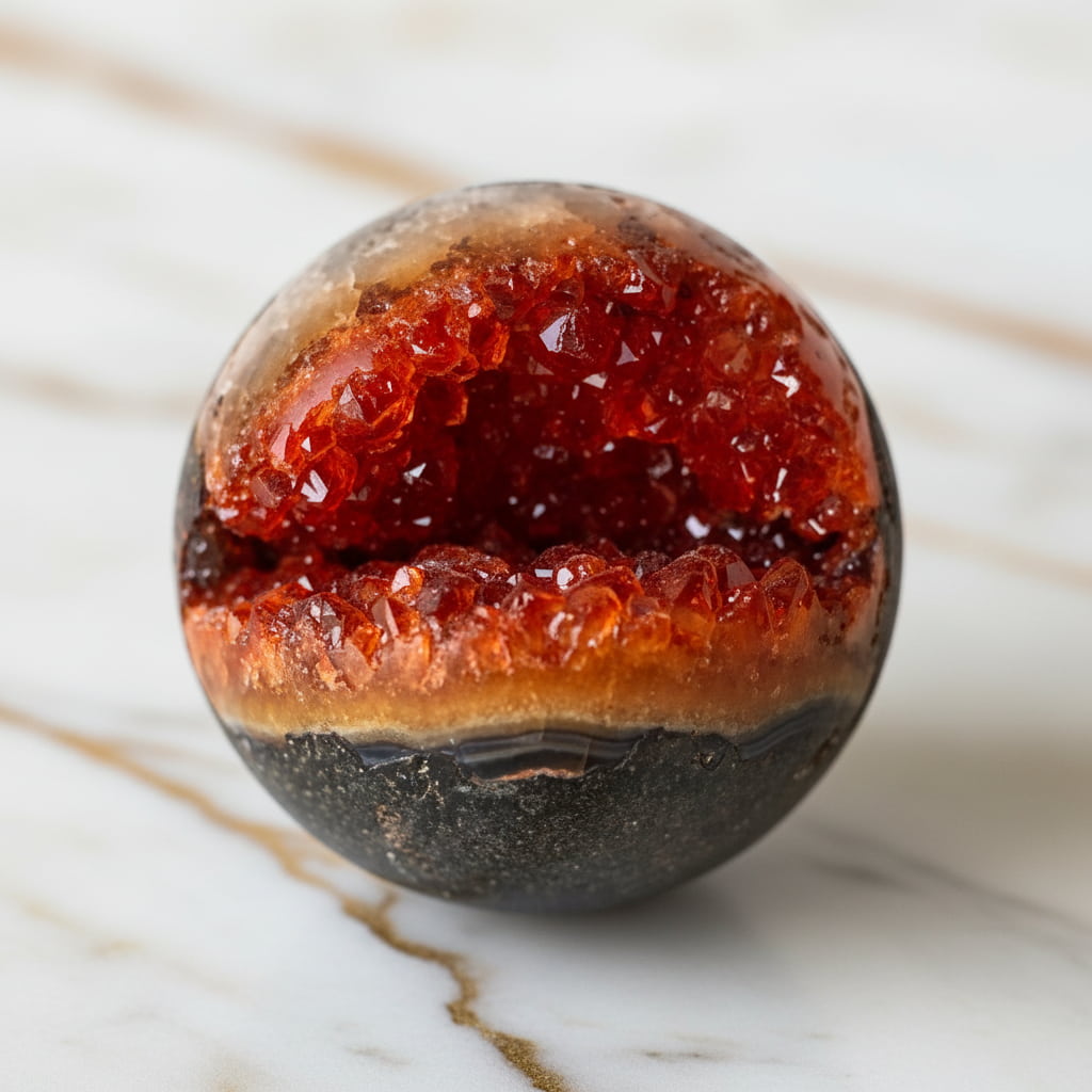 Amethyst Kugel - Rot & Funkelnd CrystalScents