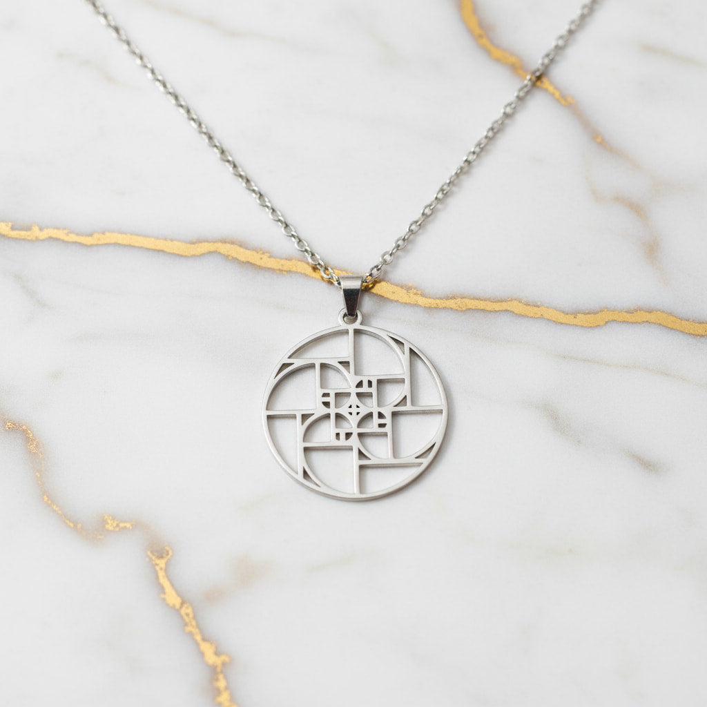 Halskette – Silber „Vierfach Goldener Schnitt“ CrystalScents