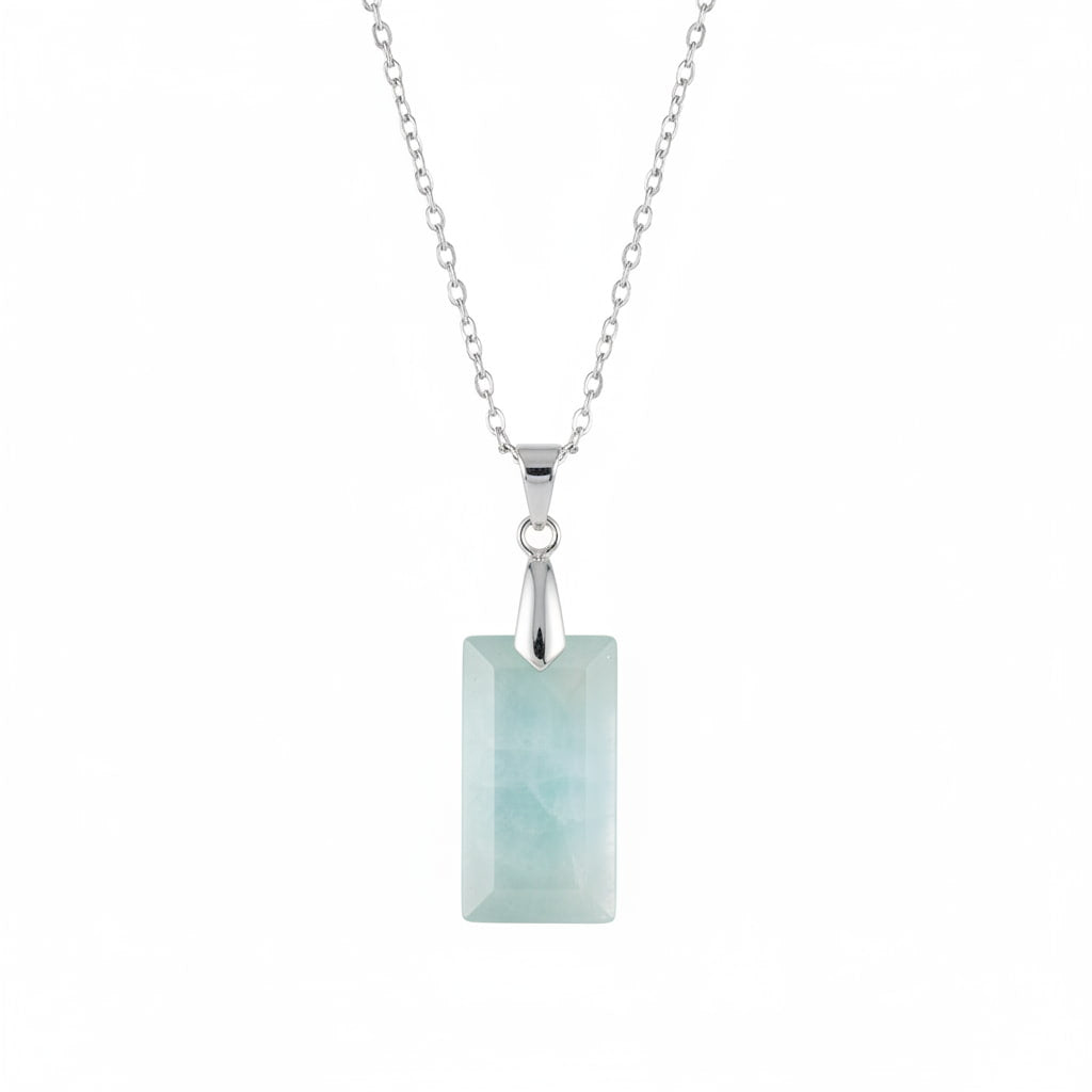 Amazonit Halskette - Geschliffener Anhänger CrystalScents