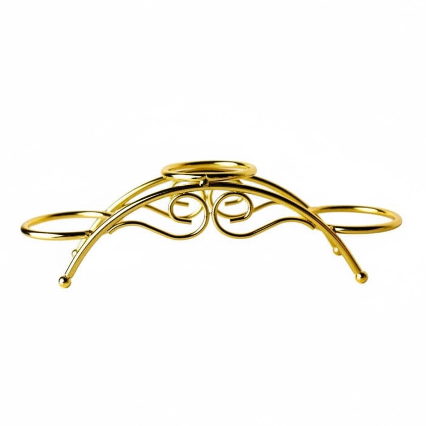 Kristallhalter Gold – Halter für 3 Kristallkugeln CrystalScents