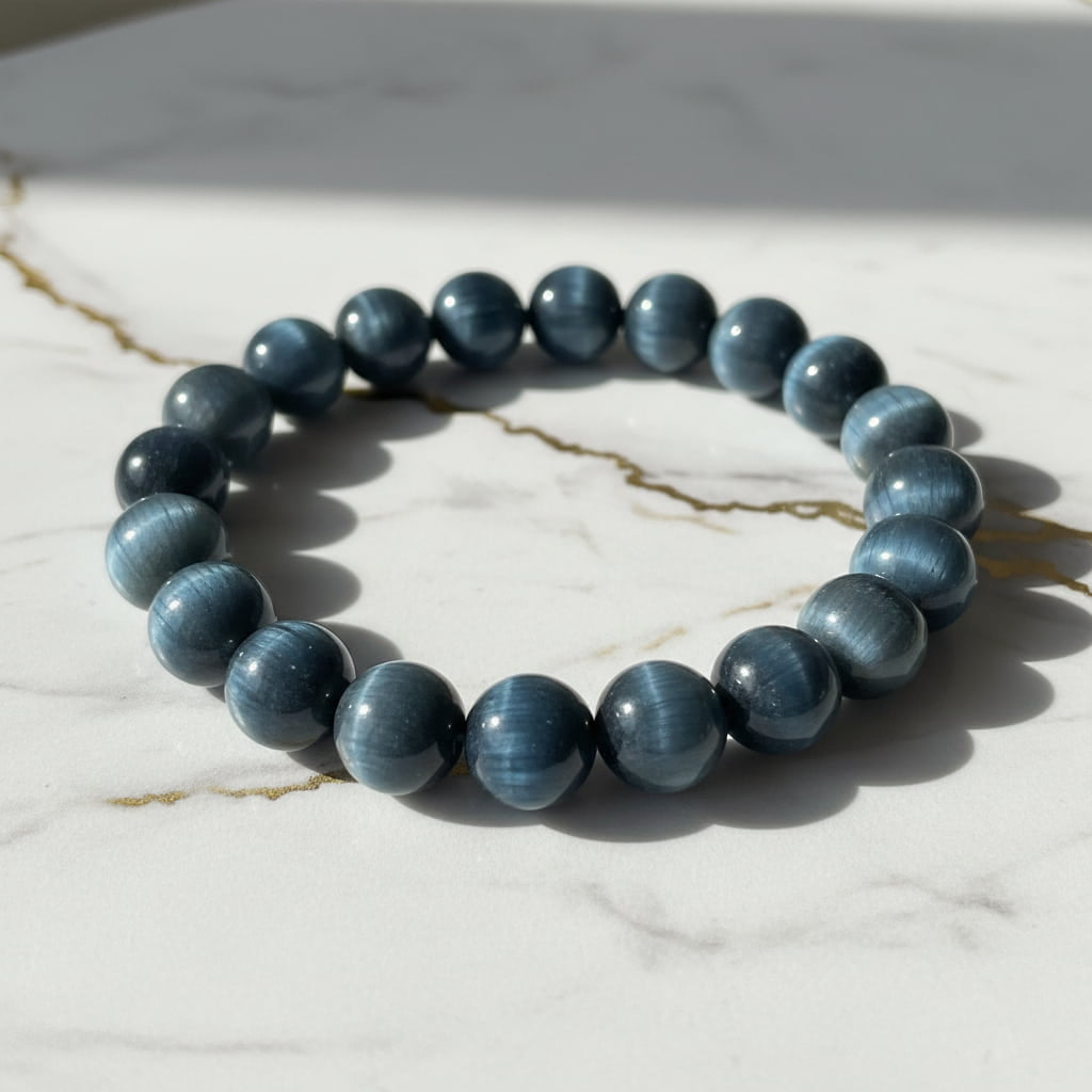 Tigerauge Falkenauge Kugelarmband - Energie & Schutz CrystalScents