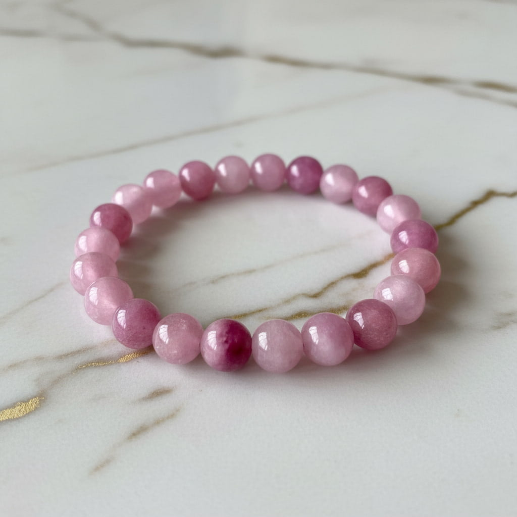 Kunzit Kugelarmband – Liebe & Ruhe CrystalScents