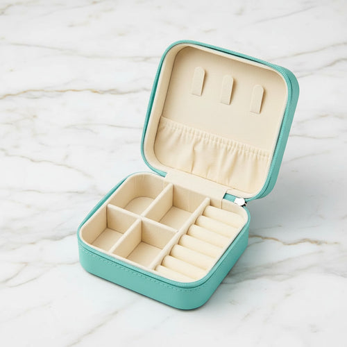 Schmuckbox Türkis – Stilvolle Aufbewahrung für Ringe & Ketten CrystalScents
