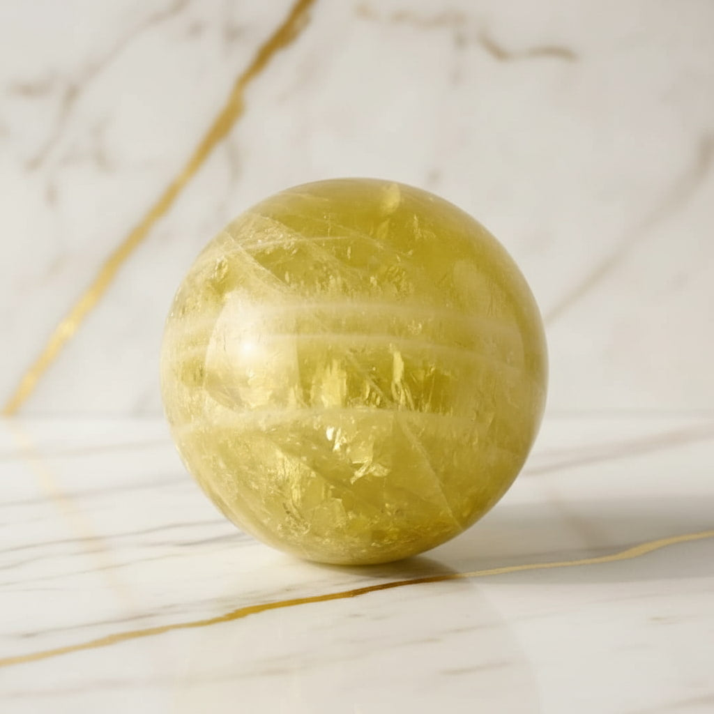 Citrin Kugel – Lebensfreude & Energie CrystalScents