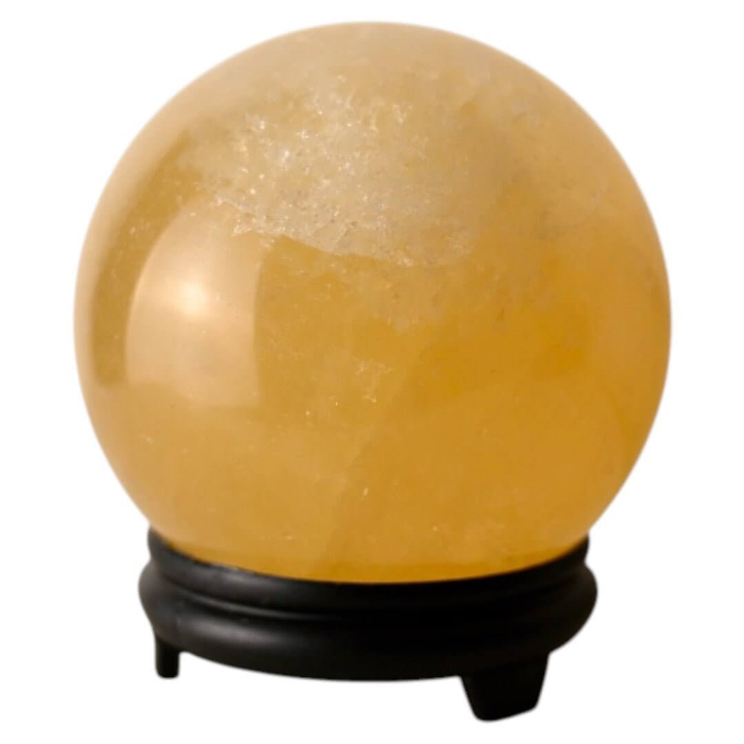 Leuchtende Orange-Calcit Kugel – polierter Begleiter für Motivation