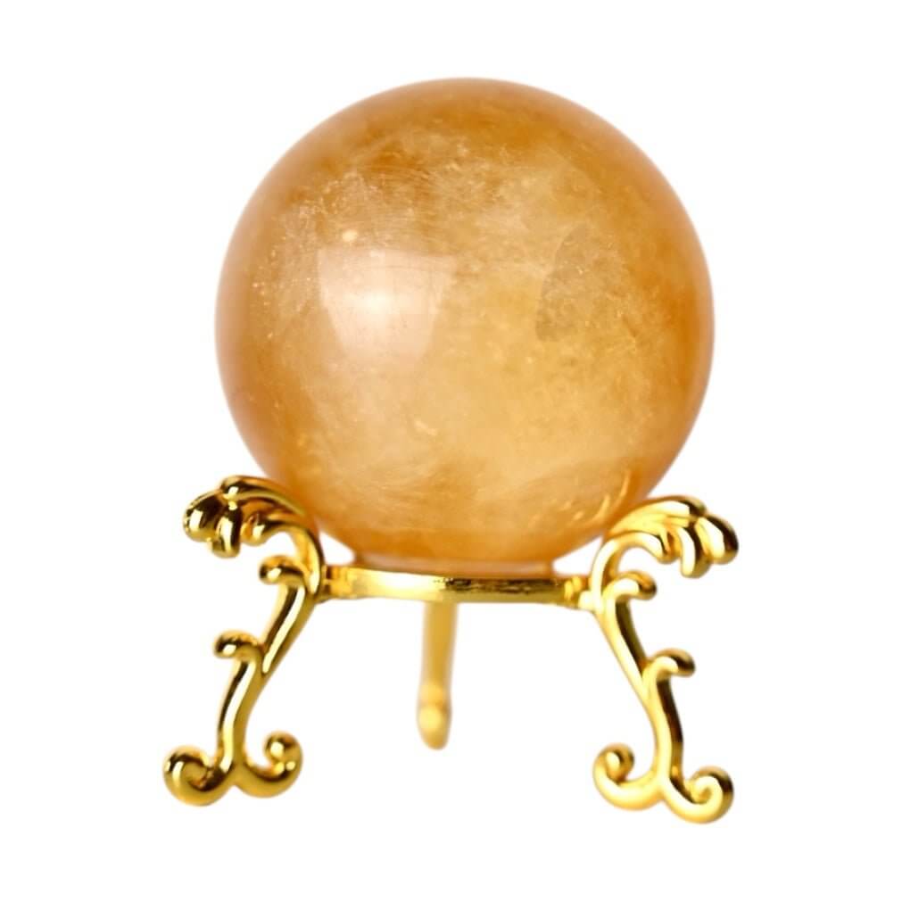 Kugel aus kräftig orangem Calcit – Stein für Energie und Vitalität