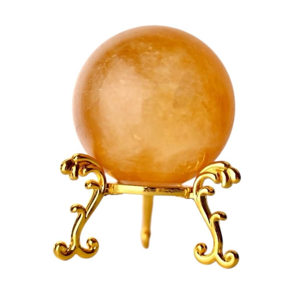 Kugel aus kräftig orangem Calcit – Stein für Energie und Vitalität