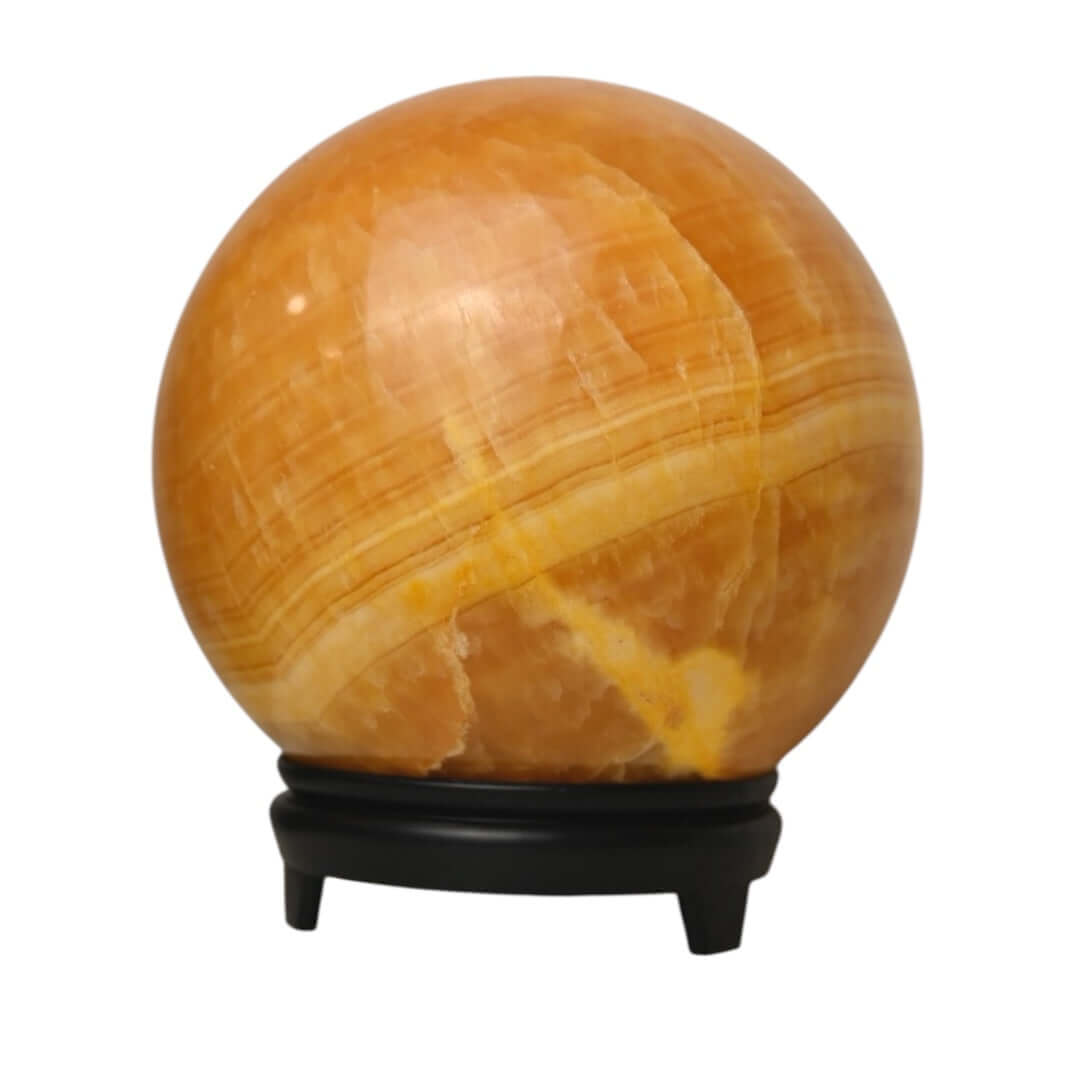 1 Große Calcit Kugel in kräftigem Orange