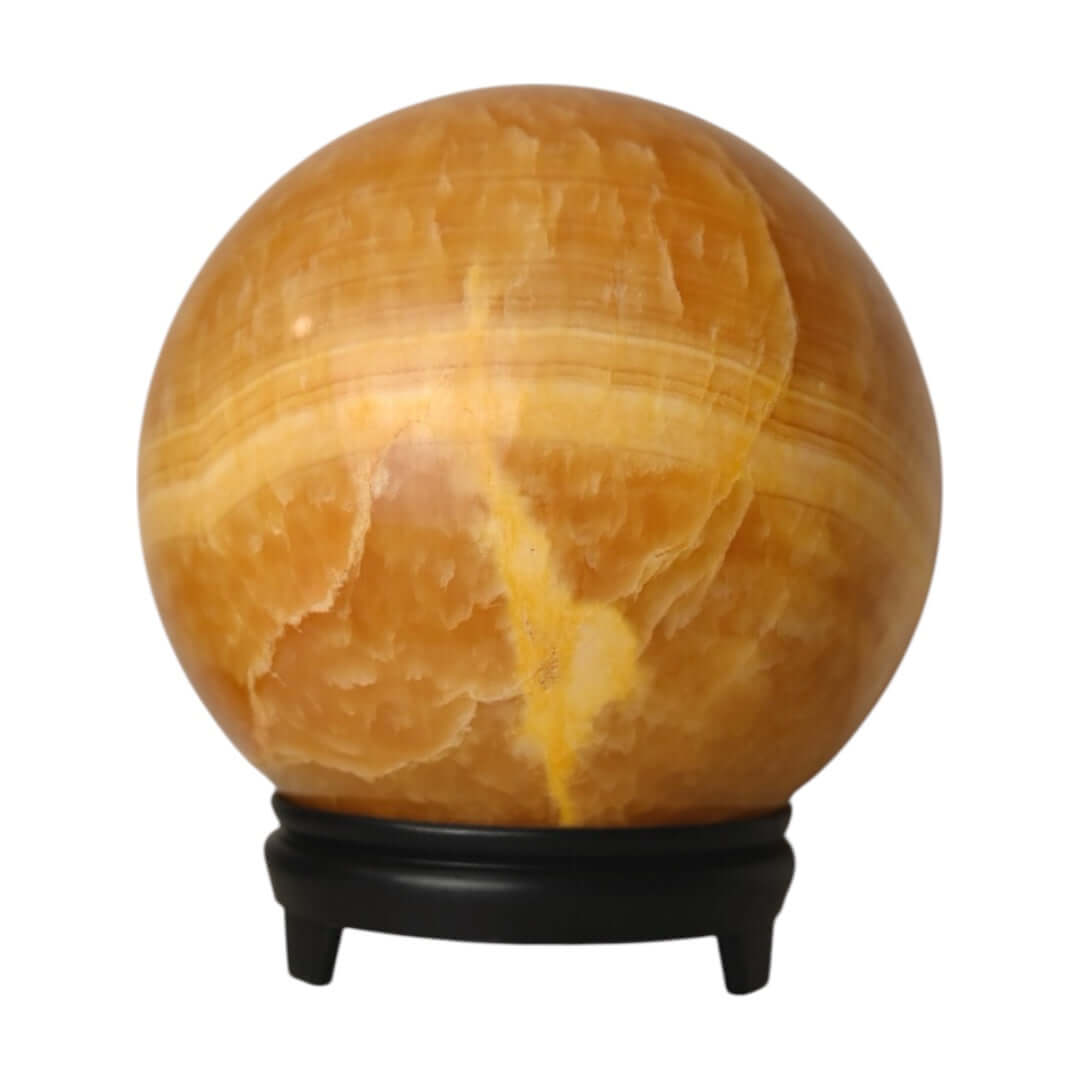 1 Große Calcit Kugel in kräftigem Orange