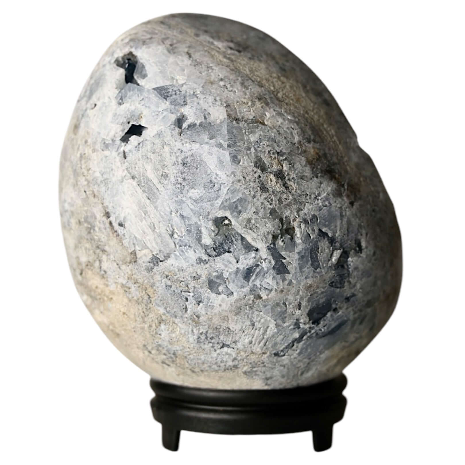 Strahlend blaues Celestit-Cluster Ei – vereint Schönheit mit sanfter Energie