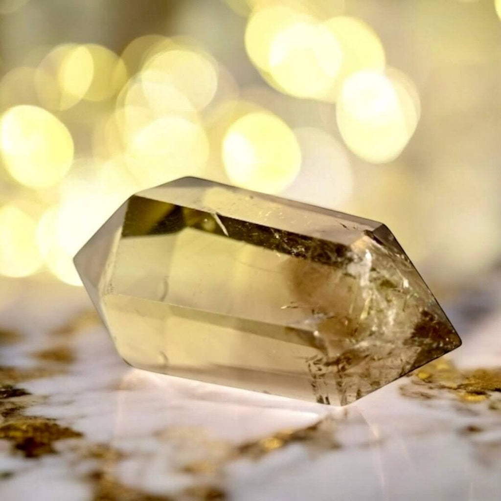 Citrin Doppelender – Strahlendes Naturjuwel in sonnigem Gelb für stilvolle Akzente