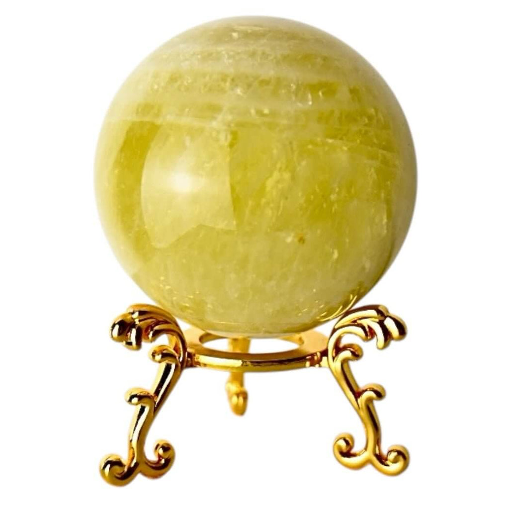 Polierte Citrin Kristallkugel – fördert Energie, Motivation und innere Wärme