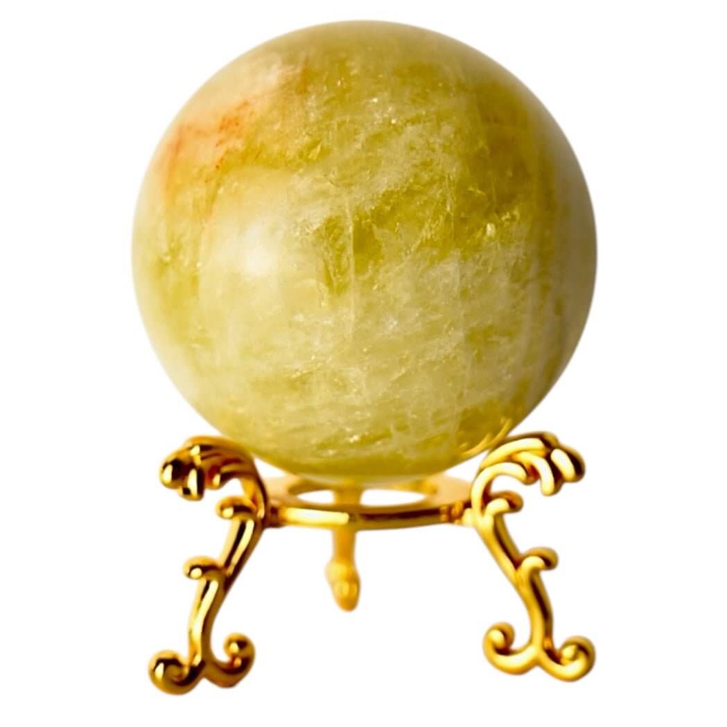 Polierte Citrin Kristallkugel – fördert Energie, Motivation und innere Wärme