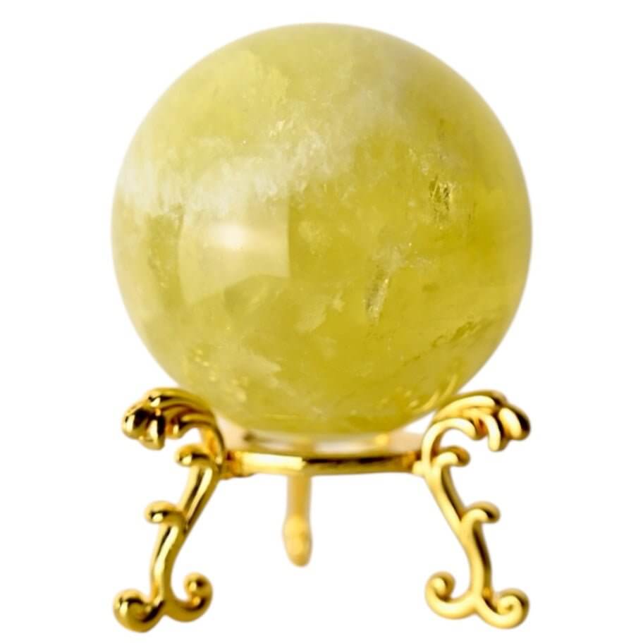 Leuchtende Kugel aus Citrin – stilvolles Highlight für Raum und Geist