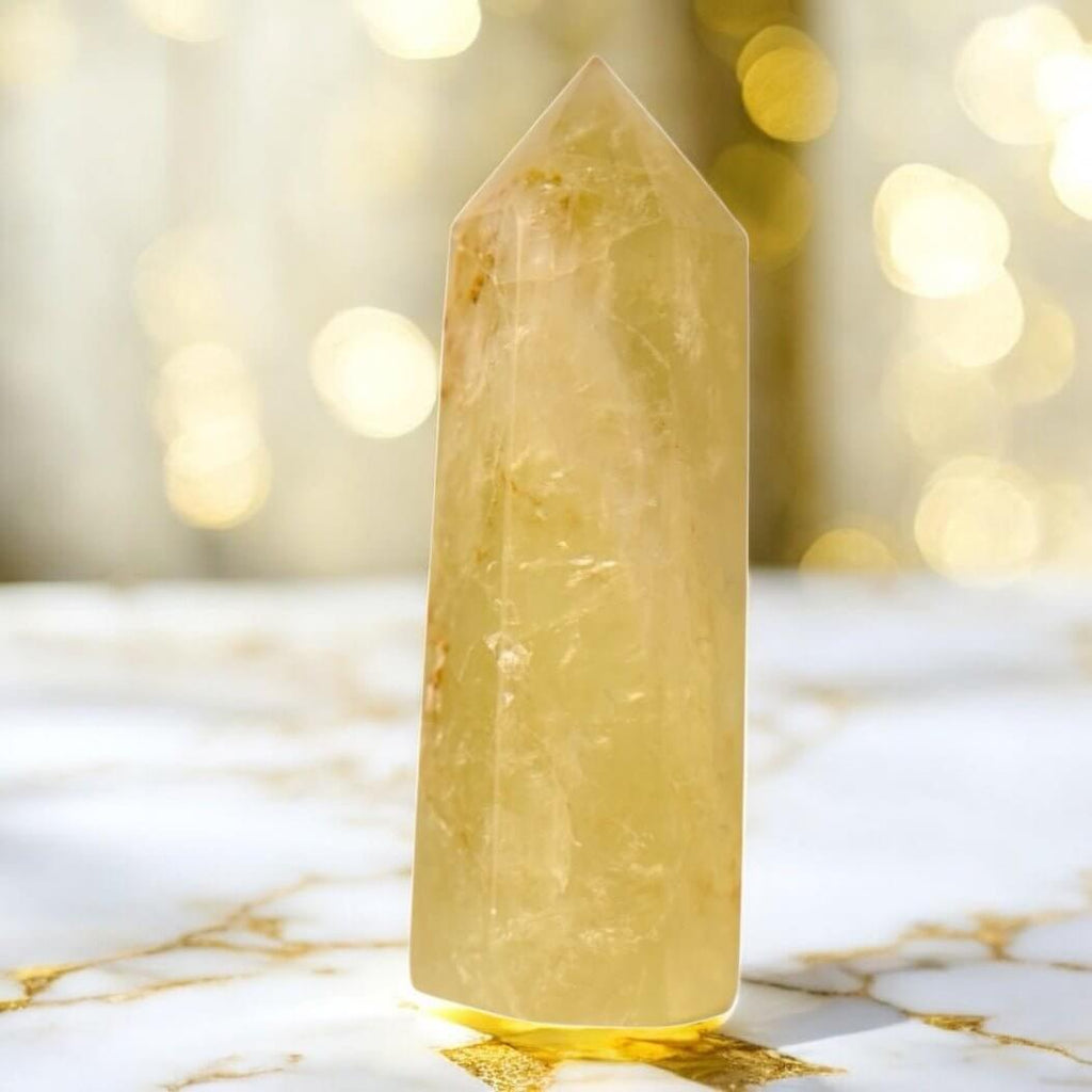 Citrin Obelisk – kraftvolles Naturkunstwerk für Optimismus und Energie