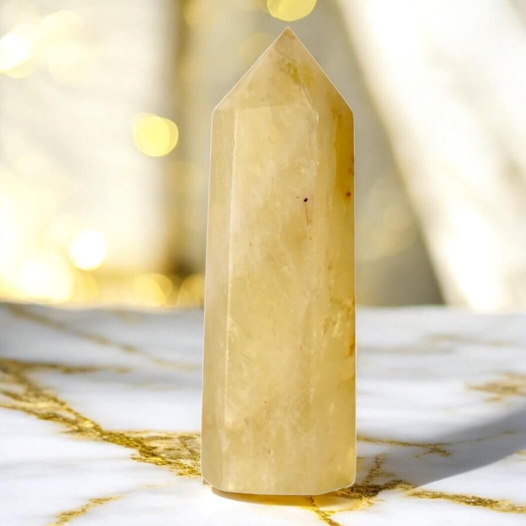 Citrin Obelisk – kraftvolles Naturkunstwerk für Optimismus und Energie