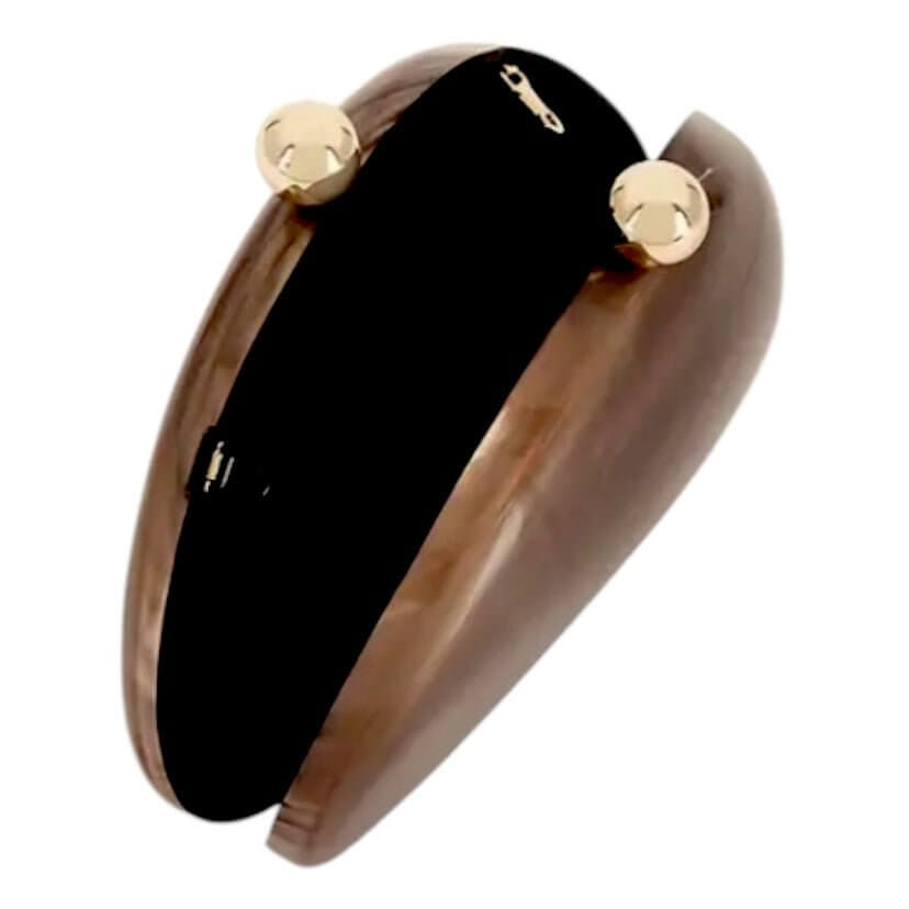 Elegante Perlmutt Clutch in Braun – schimmerndes Highlight für festliche Looks