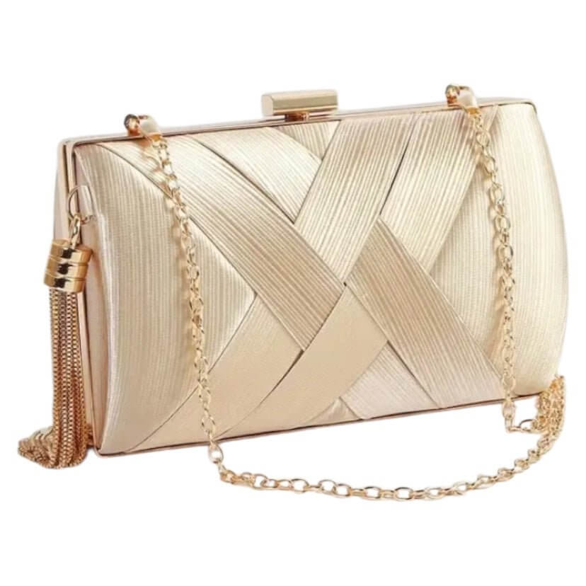 Goldene Clutch - funkelnder Begleiter für Abendoutfits