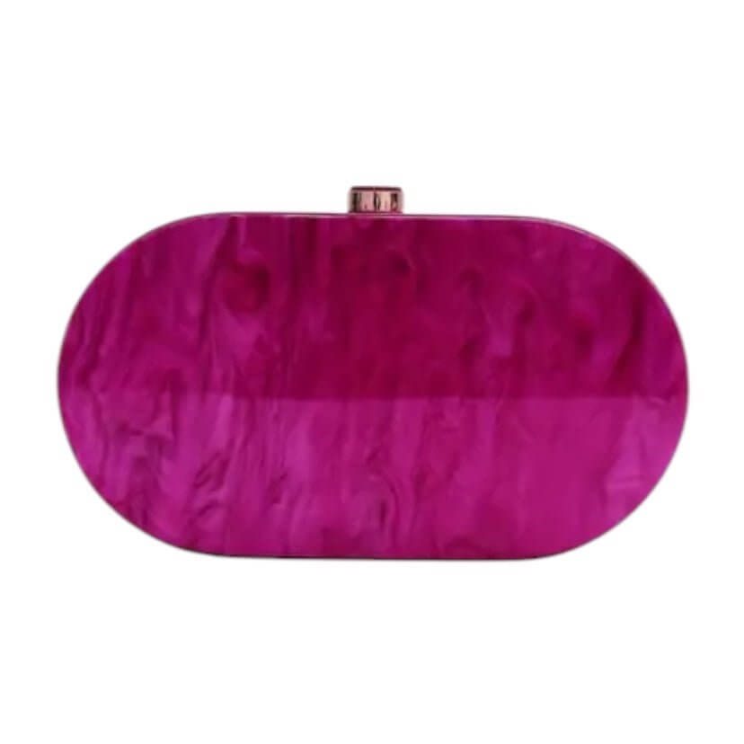 Pinke Perlmutt-Clutch – strahlender Farbakzent