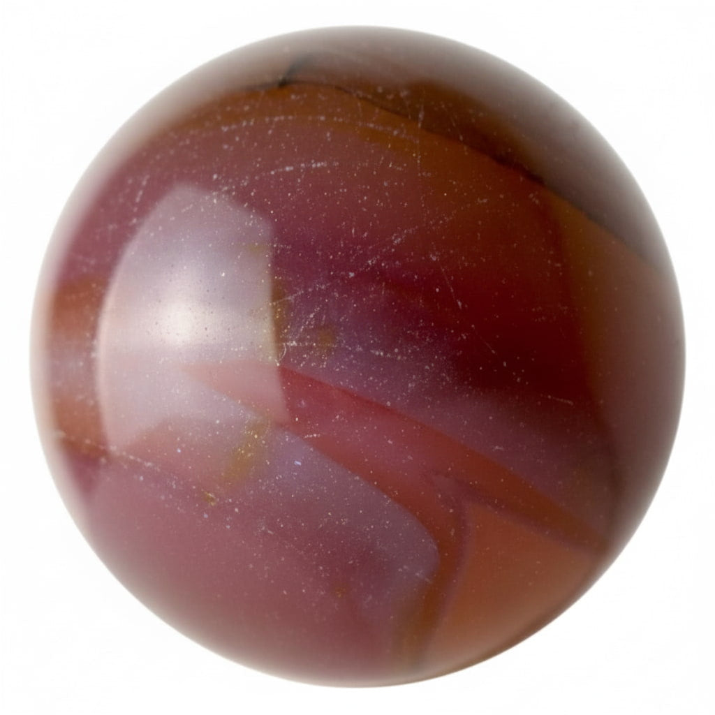 Achat Kugel – Glänzender Kristallakzent