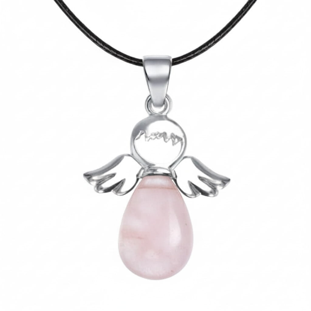 Rosenquarz Halskette - Schutzengel CrystalScents