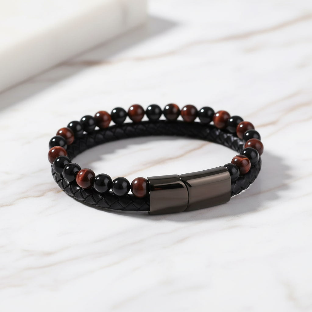 Tigerauge Armband - Magnet Verschluss