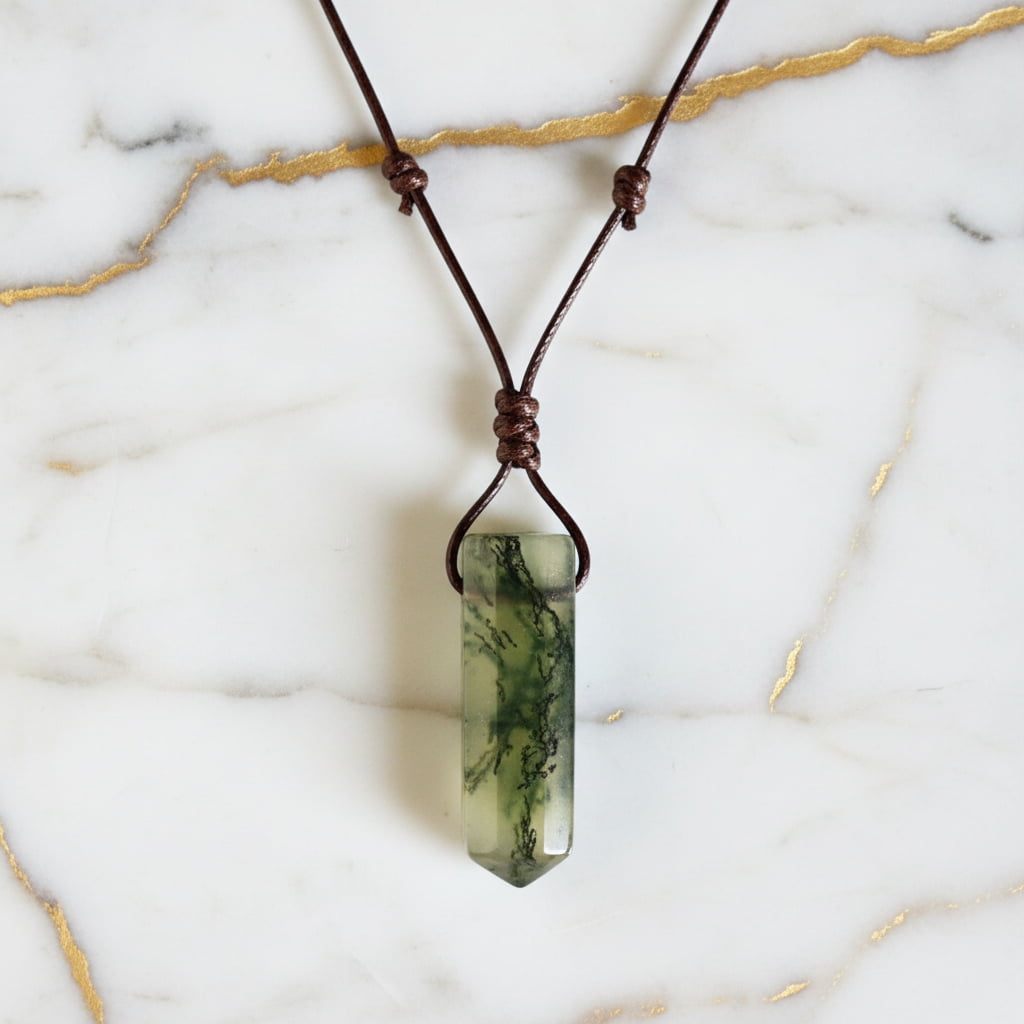 Moosachat Halskette - Gelassenheit & Gleichgewicht